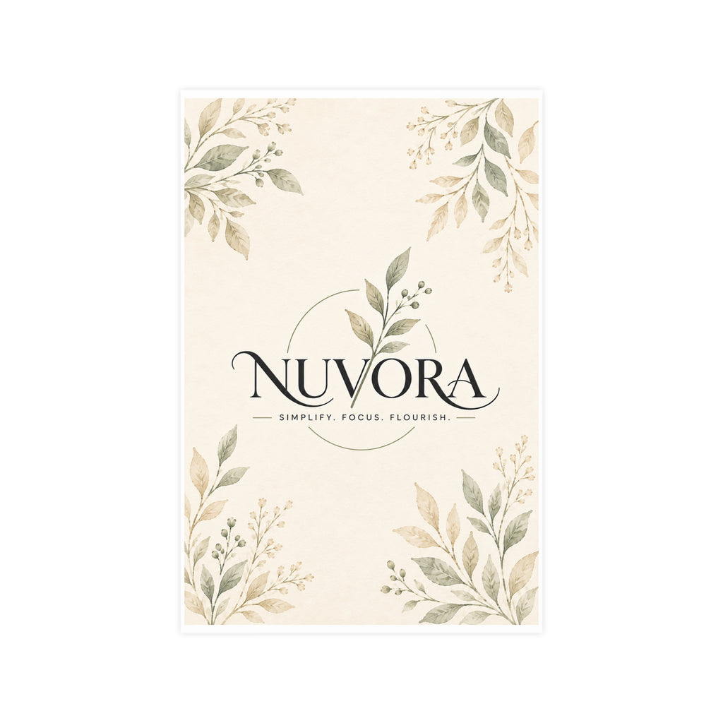 Nuvora Botanical Wall Art Poster | Minimalist Nature-Inspired Decor