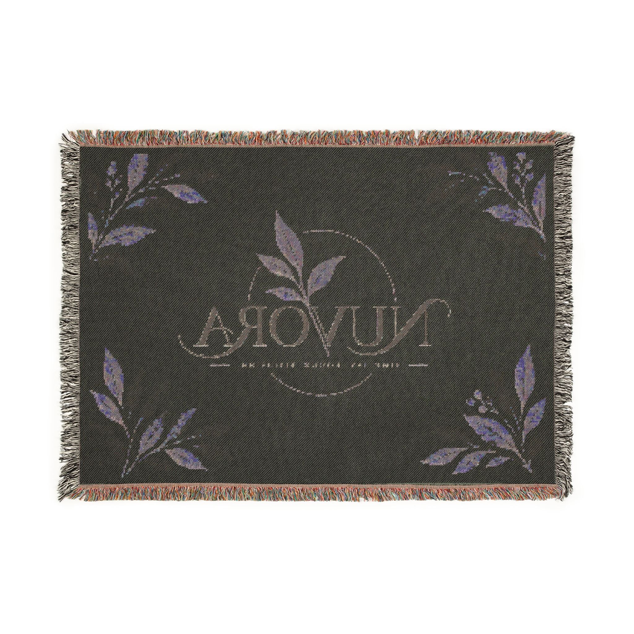 Nuvora Botanical Woven Throw Blanket — Decorative Farmhouse Accent