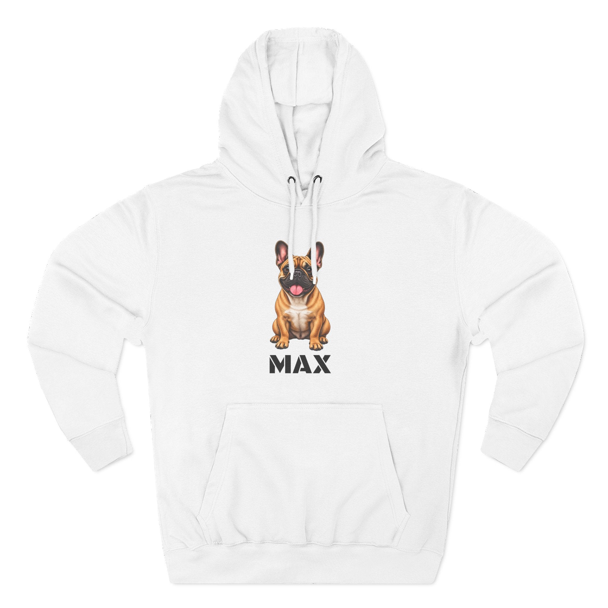Personalized French Bulldog Hoodie | Custom Pet Name Fleece Hoodie